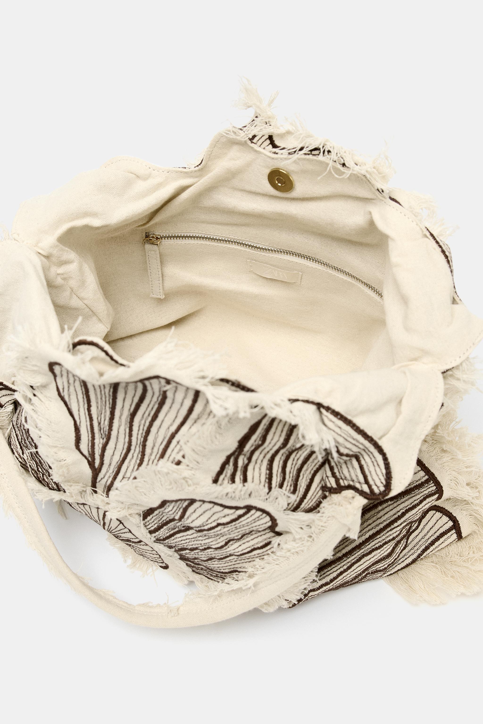 FLORAL EMBROIDERY MAXI SHOPPER